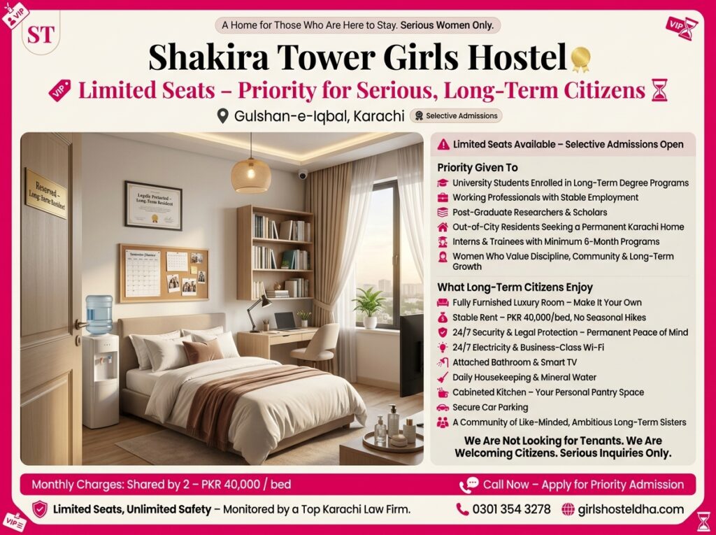 Limited Seats– Priority for Serious, Long-Term Citizens