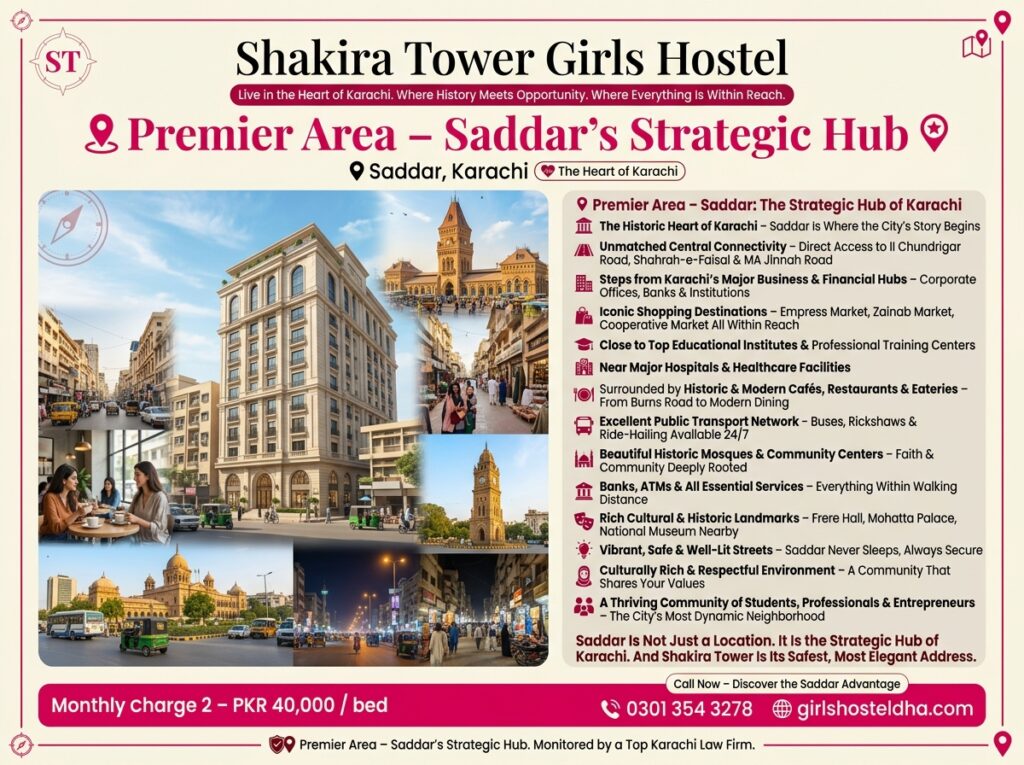 Premier Area Saddar’s Strategic Hub