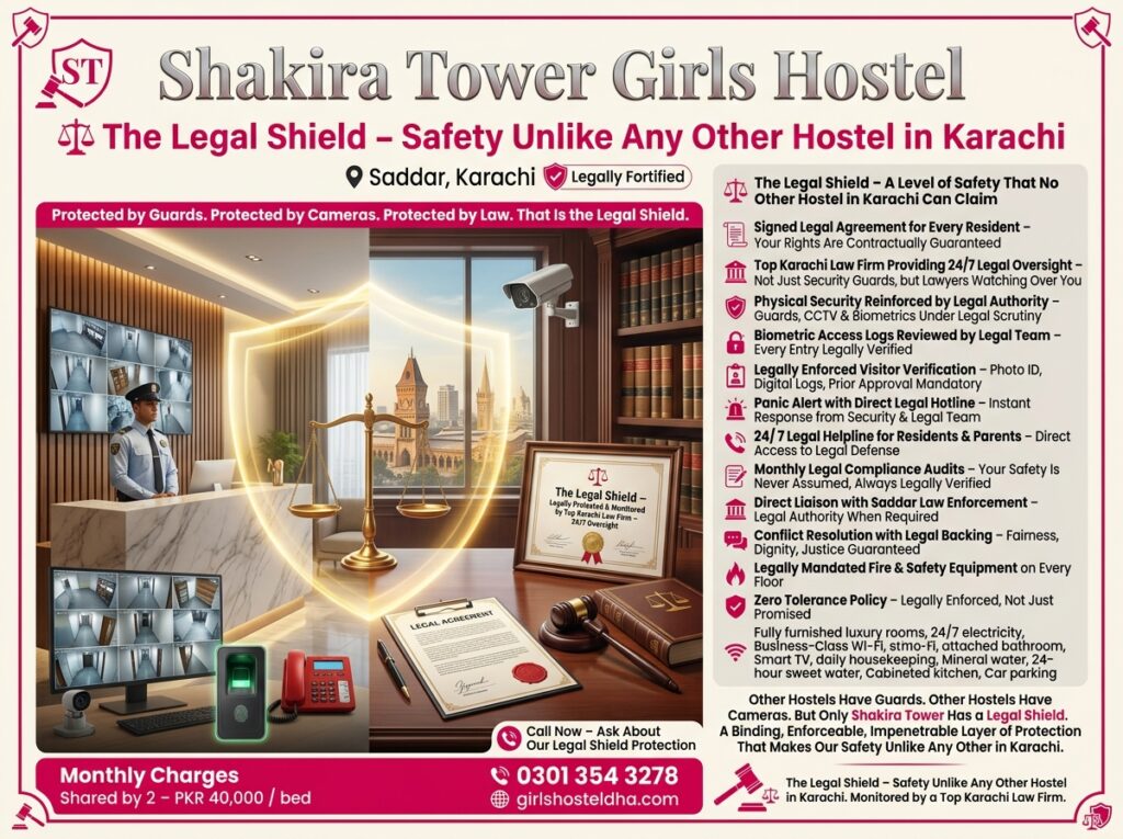 The Legal Shield Safety Unlike Any Other Hostel in Karachi