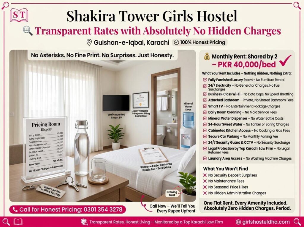 Transparent Rates with Absolutely No Hidden Charges