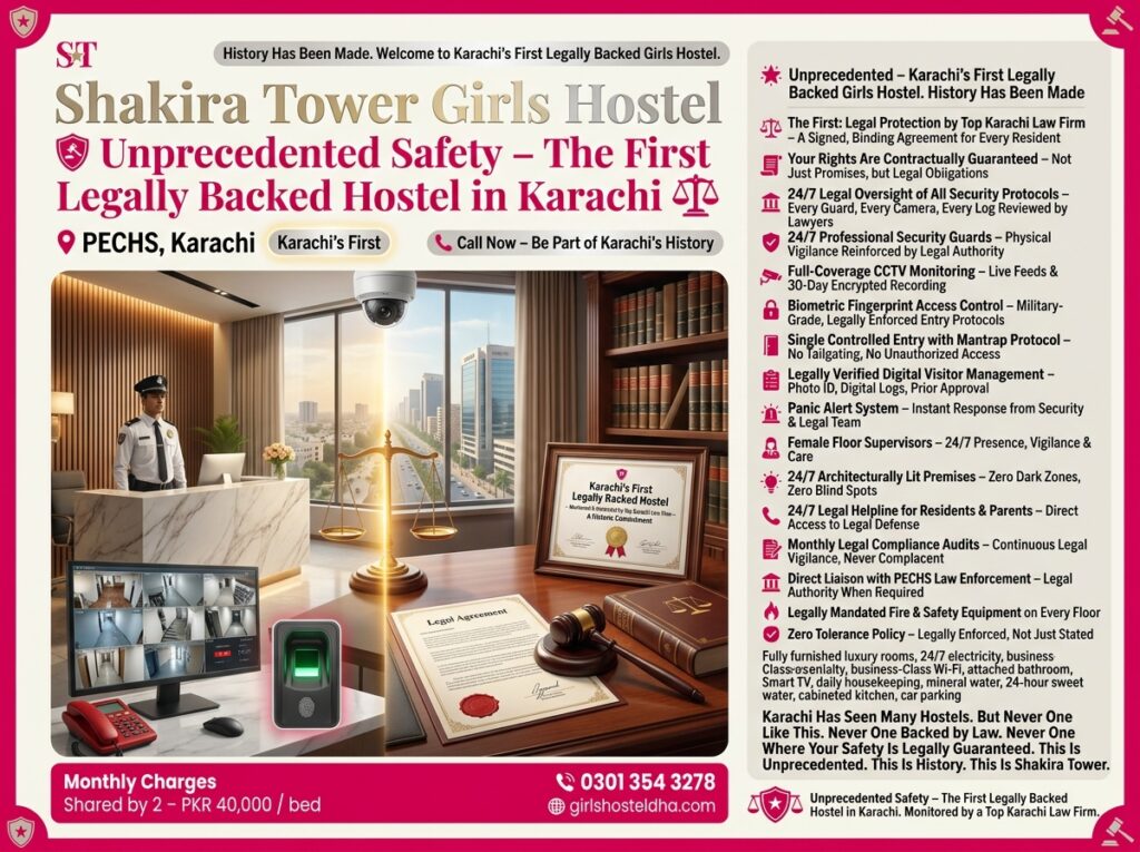 Unprecedented Safety The First Legally Backed Hostel in Karachi